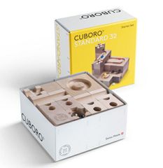 【正規輸入品】cuboro スタンダード３２　cuboro standard32 玉の道 玉ころがし 木のおもちゃ 知育玩具 積み木 白木 立方体 キュボロ