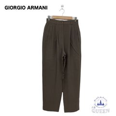 【訳アリ】 GIORGIO ARMANI ジョルジオアルマーニ パンツ ズボン カジュアル お洒落 レディース ブラウン 38 ASS42-41 送料無料 古着