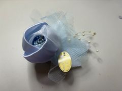 コサージュ　水色系　新品