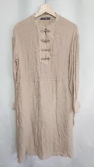 ◇ ⊂ w closet ダブルクローゼット 長袖 ロング丈 ワンピース サイズF ベージュ系 レディース E  【1409240040293】