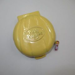 1989年★80's★Polly Pocket★ポーリーポケット★ウエディングチャペル★結婚式★人形★フィギュア★ぬいぐるみ★コンパクト★ミニチュア★丸★イエロー★ビンテージ★