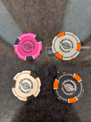 ハーレーダビッドソン　ディーラーネーム入りポーカーチップセット