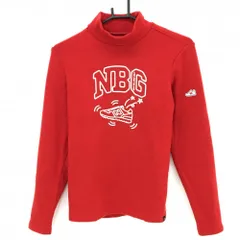 ニューバランスゴルフ 長袖ハイネックシャツ レッド 裏起毛 ロゴ白 レディース 2(M) ゴルフウェア New Balance