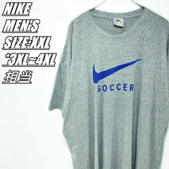 【US古着･90~00’s】NIKE　ナイキ　ロゴプリントTシャツ　メンズ　サイズ表記XXL　3XL~4XL相当　グレー×ブルー