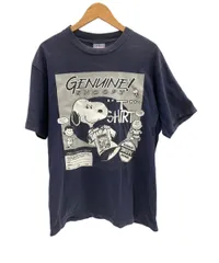 US US古着 90's 90年代 All Sport PEANUTS SNOOPY ピーナッツ スヌーピー チャーリーブラウン ウッドストック ルーシー カレッジ USA製  Tシャツ ネイビー Lサイズ 101MT-4582