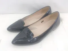 ◇ MAMIAN マミアン ポインテッドトゥ ローファー パンプス シューズ サイズ22.0 ブラック レディース E  【1304200036173】