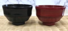 ★天然木　本漆塗り★段付どんぶり　根来　曙　よりどり５個 シンプル 無地 和食器 新生活