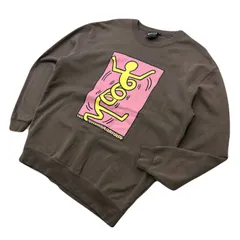 キースヘリング ビームス BEAMS スウェット 【オリジナル デザイン】 ブラウン トレーナー XL メンズ 古着●S4508