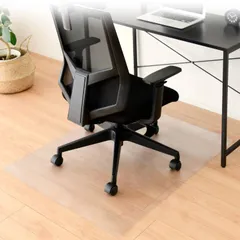 【在庫セール】椅子 マット 傷防止 チェアマット シート ゲーミング 100×80cm 1.5mm厚 拭くだけお手入れ チェアーマット 床保護 透明 山善(YAMAZEN) シート クリアマット キッチン 透明マット 床 クリア CFM-1080(P)