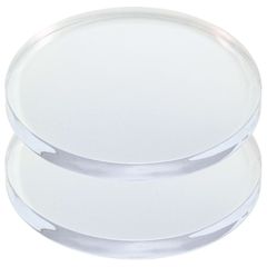 【送料無料】つくしサイエンス アクリル円柱 直径100mm×10mm 2個 アクリルベース ラウンドベース ディスプレイスタンド 円形 透明 台座 側面研磨【返品・交換保証】