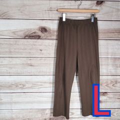 美品 レディース パンツ ボトムス ズボン ウェストゴム 日本製 茶色 ブラウン Lサイズ L (2764 bbb500)