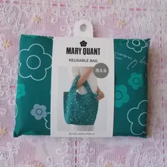 マリークワント MARY QUANT 洗えるエコバッグ REUSABLE BAG デイジーフラワー・グリーン