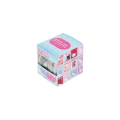 ハローキティ マスキングテープ ボックス入マスキングシール いちご新聞 ブルー サンリオ サンスター文具 デコレーション キャラクター グッズ 