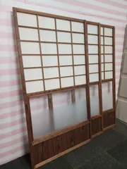 【Saree様用】木製 建具 欄間 組子細工 ガラス付き すりガラス 格子 Saree様用】木製 建具 欄間 組子細工 ガラス付き すりガラス 格子