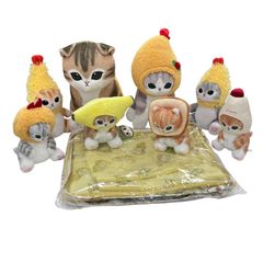 186001　★美品★　mofusand モフサンド　食べ物系　ぬいぐるみ　まとめ売り　トラベルポーチセット付き☆
