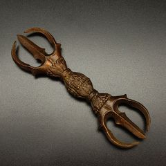 桑*原様 古銅 金剛杵 羯磨 ヴァジュラ 仏具 密教法具 お守り 中国 古