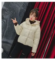 フード付き 中綿ジャケット レディース ショート ジャケット コート 中綿 ブルゾン 無地 シンプル 冬 アウター 厚手 あったか 暖かい 防寒 ブラウン ホワイト ピンク レッド ブラックHZQ6970