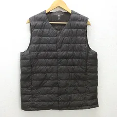 U■ユニクロ/UNIQLO ウルトラライトダウンベスト【XL】茶/men's/K2【中古】■