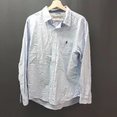◇ giordano ジョルダーノ カジュアル ベーシック 胸ポケット 刺? 羽織り 長袖 シャツ サイズXL ブルー メンズ E  【1307260011067】のサムネイル