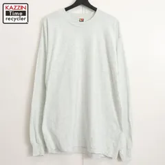 90s USA製 vintage Fruit of the Loom 無地 デッドストック 霜降り 長袖Ｔシャツ メンズ 表記XLサイズ