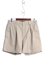 【お得なクーポン配布中!】 90s ポロ ラルフローレン コットン チノ ショートパンツ メンズ 34 古着 オールド ショーツ 短パン ツータック ポロチノ ゆったり チノパン