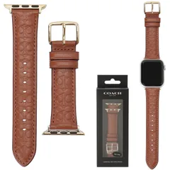 コーチ COACH Apple watch strap 14700199 アップル ウォッチ ストラップ 替えベルト【38mm/40mm/41mm ケース対応 ※ベルトのみ】シグネチャーC エンボスレザー サドルブラウン レディース 交換バンド 付け替えベルト
