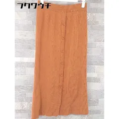 ◇ N. Natural Beauty Basic フロントボタン ロング タイト ニット スカート サイズM オレンジ ブラウン レディース 【中古】 【1104130000868】