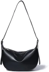 Liebendo ショルダーバッグ レディース 斜め掛け 大容量 軽量 小さめ 合成皮 革 肩掛け PUレザー 小型 ボディバッグ(ブラック)