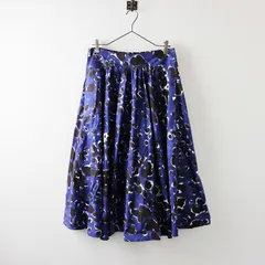 美品 2022 国内 JPタグ マルニ MARNI ドットプリントスカート 40/ネイビー ギャザー フレア ロング【2400013891271】のサムネイル