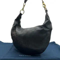 良品 915 コールハーン ワンショルダーバッグ 三日月 ハーフムーン 刺繍