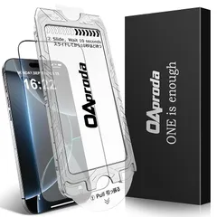 OAproda 次世代ガイド枠 iPhone 16 pro max 用 ガラスフィルム 自動除塵 失敗なし 自動吸着 9H越え 縁が割れにくい 耐衝撃 サラサラ仕上げ アイフォン 16プロ マックス対応 6.9インチ用