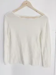 ◇ Simplicite シンプリシテェ 長袖 ニット セーター ホワイト レディース  【1002800371686】