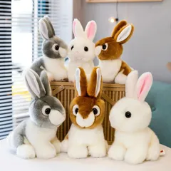 20cm 28cm 高品質 リアル ぬいぐるみ うさぎ ウサギ マスコット ラビット 小さい ふわふわ モフモフ もふもふ おもちゃ 子供 大人 添い寝