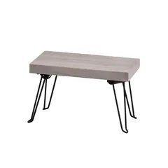 Color:グレー_Size:38x22x24 アビテ 折りたたみ式小さめのテーブル ピエニ・レクトスタンド（色：グレー）W38×D22×H24cm JN-603-GY