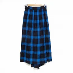 #apc イッセイミヤケ ISSEYMIYAKE インターナショナル スカート L 青系 紺 筆タグ プリーツ チェック ヴィンテージ レディース [924914]のサムネイル