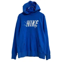 NIKE プリントスウェット パーカー キッズ XL ブルー ナイキ プルオーバー 古着卸 アメリカ仕入 a611-5404のサムネイル