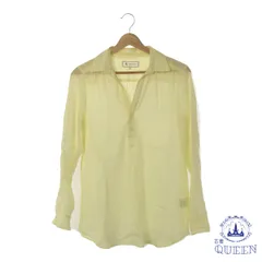 ☆美品☆ ROPE' PICNIC ロペピクニック トップス シャツ ブラウス 襟 Vネック シアー ボタン カジュアル おしゃれ 長袖 レディース イエロー 38 901-15202 送料無料 古着