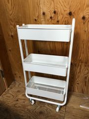 【引き取り限定】3段ワゴン スチール