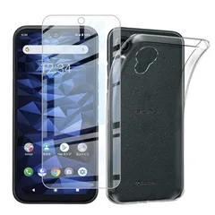 【1枚セットガラスフィルム+1個ケース TPU】対応 京セラ DIGNO BX2 A101KC 用の 強化ガラスフィルム DIGNO BX2 液晶保護フィルム 採用 高透過率 薄型 硬度9H 飛散防止処理 DIGNO BX2 専用クリア ソフト シリコン  0