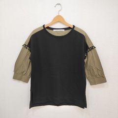 エディットバイイェッカヴェッカ　Editt by YECCA VECCA　切り替えトップス　【F】袖フリンジ