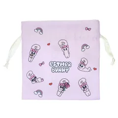 【メール便】エスターバニー 巾着袋 リボンフラット巾着 ちらし ティーズファクトリー きんちゃくポーチ 小物入れ キャラクター グッズ 