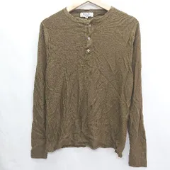 ◇ united arrows blue label 長袖 ニット セーター サイズM カーキ系 レディース E  【1407180020580】