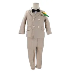 ☆ ベージュ ☆ 120cm ☆ 男の子 フォーマルスーツ pkxt8896 フォーマルスーツ 男の子 スーツ フォーマル 子供スーツ キッズスーツ 子供服 ジャケット ベスト ズボン 蝶ネクタイ ジュニア キッズ おしゃれ 韓国 お祝い 入学式 卒園式