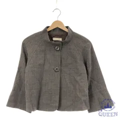 ☆美品☆ CORDIER コルディア ジャケット ショート 長袖 レディース グレー 40 キュプラ 日本製 901-5868 送料無料 古着のサムネイル