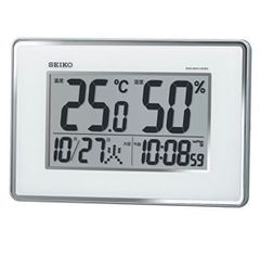 ●未使用●SEIKO・セイコー●電波時計・湿度温度計●SQ437s