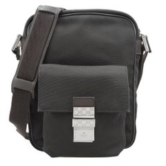 【本物保証】 グッチ GUCCI ショルダーバッグ 斜め掛け145866 492174 ナイロン ダークブラウン
