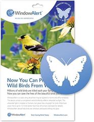 【新着商品】- 反衝突デカール ガラス衝突から野鳥を保護するUV反射窓デカール WindowAlert 蝶