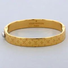 【極美品】ルイヴィトン カフ ナノグラム ブレスレット モノグラム ゴールド 即決 LOUIS VUITTON ルイヴィトン LV カフ ナノグラム