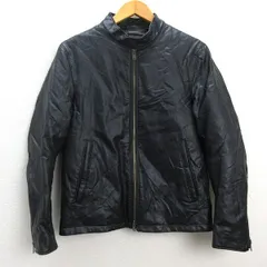 【ユニクロ】本革　シープスキン　シングルライダース L　ブラック DIESEL（ディーゼル）の「メンズ シープスキン シングルレザー