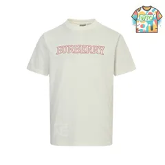 【今日WTO】バーバリー 25ss タタミ刺繍文字半袖 T シャツ-US06
